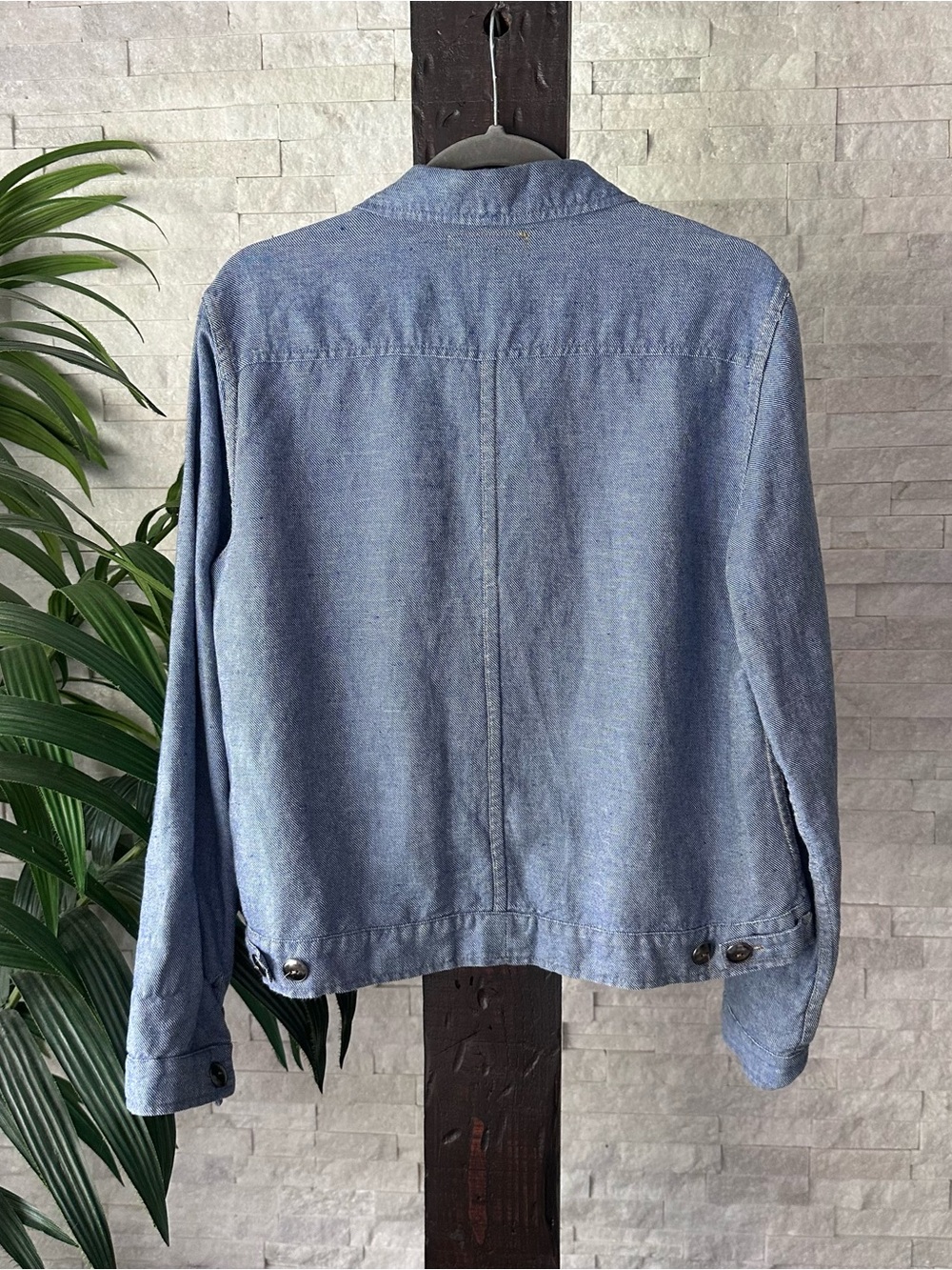 Flax Engelhart Light Blue Linen Cotton Shirt Jacket Size small - Picture 8 of 8